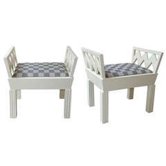 pair of benches by josef hoffmann