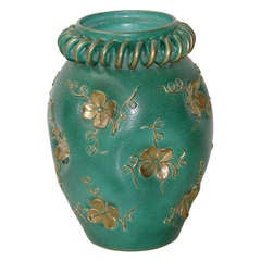 Vintage Grand Scale Italian Decorative Ceramic Vase by Deruto, circa 1930
