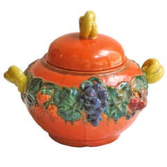 Colorful Austrian Ceramic Bowl by St. Peter bei Freistadt, circa 1930
