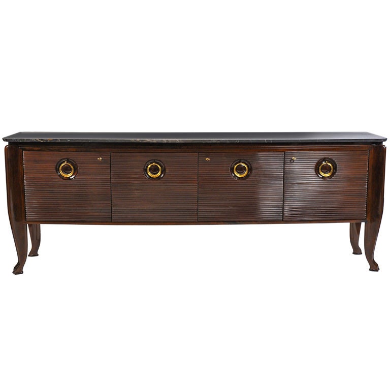 Italian Walnut Sideboard Attributed to Mario Quarti, circa 1940