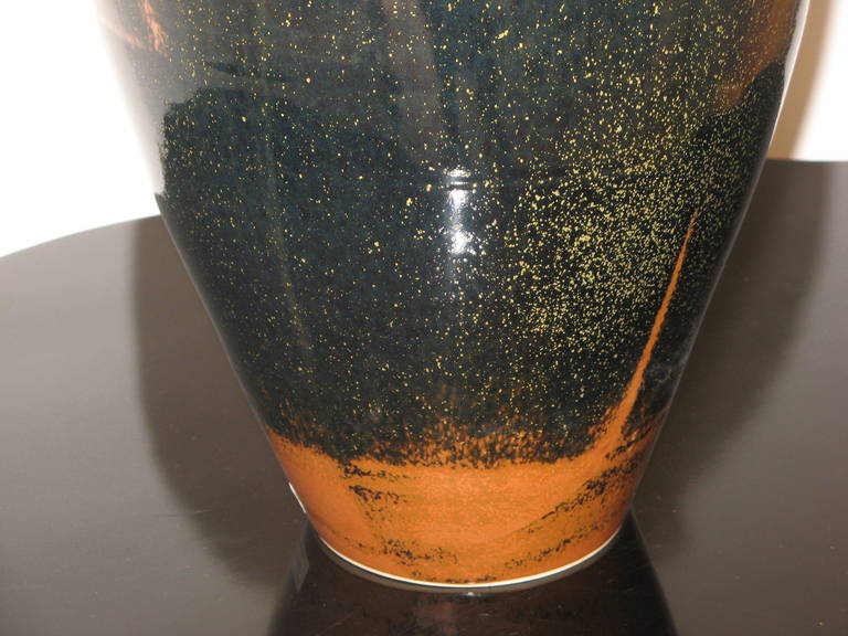 Pair of Oversized Ceramic Vases by Christiane Perrochon In Excellent Condition In New York, NY