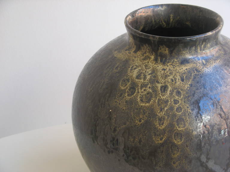 Contemporary Pair of Oversized Ceramic Vases by Christiane Perrochon