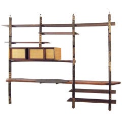 Rare Shelving Unit Studio Piece by Paul Evans & Phillip Lloyd Powell, circa 1960