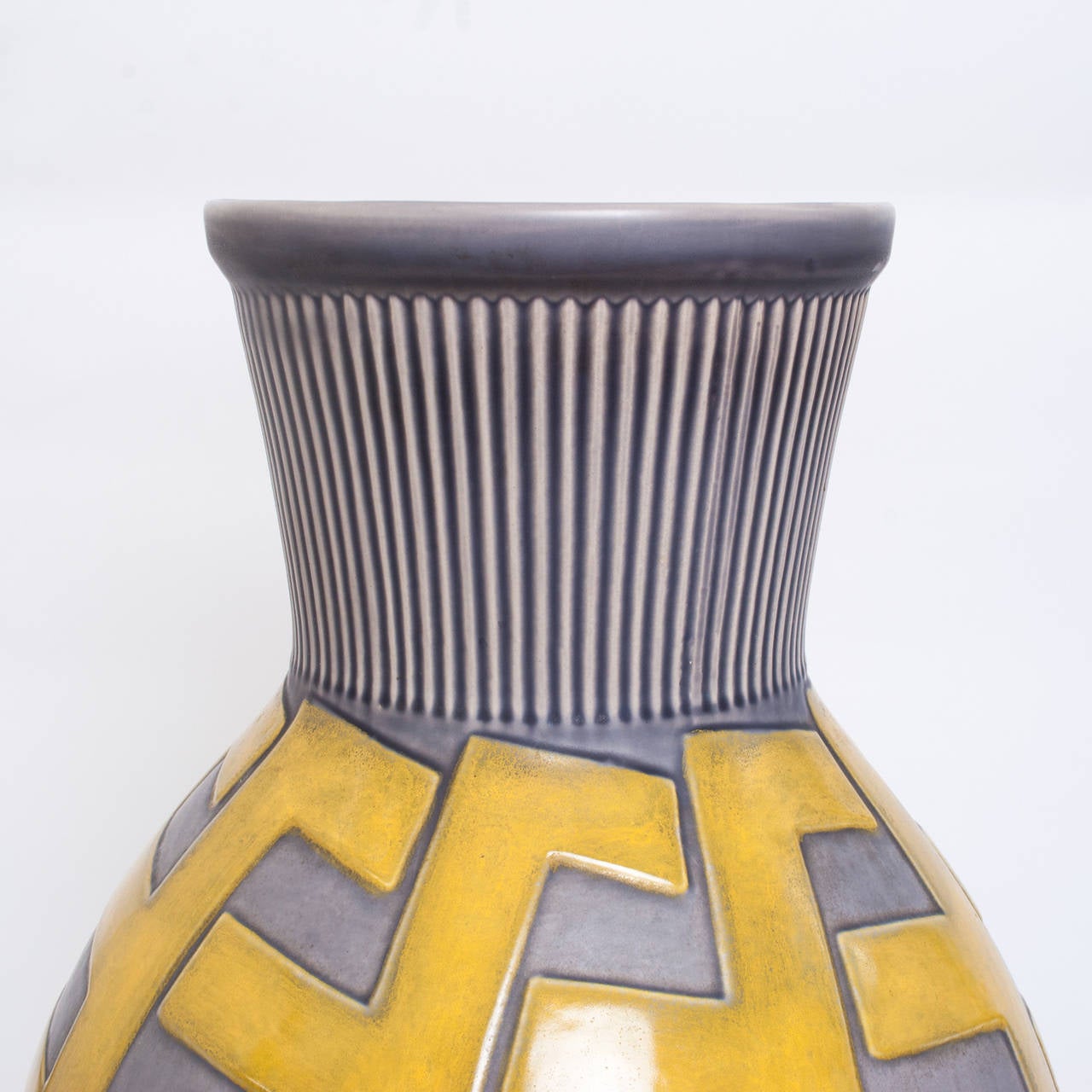European Swedish Art Deco Ceramic Vase by Ewald Dahlskog, circa 1930