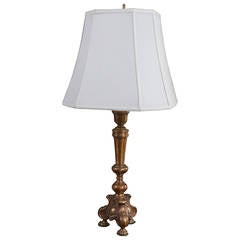 Vintage 20th Century Baroque Style Table Lamp with Shade