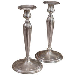 Pair of Early 20th Century Sterling Candlesticks