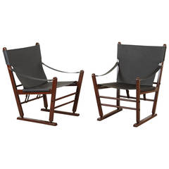 Pair of Scandinavian Campaign Chairs