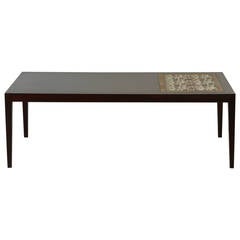 Danish Rosewood and Mosaic Tile Top Coffee Table by Severin Hansen
