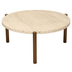 Travertine Side Table by Ten10 10
