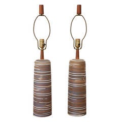 Pair of Ceramic Martz Table Lamps by Marshall Studios