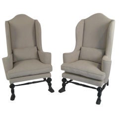Pair of Italian Wingback Chairs
