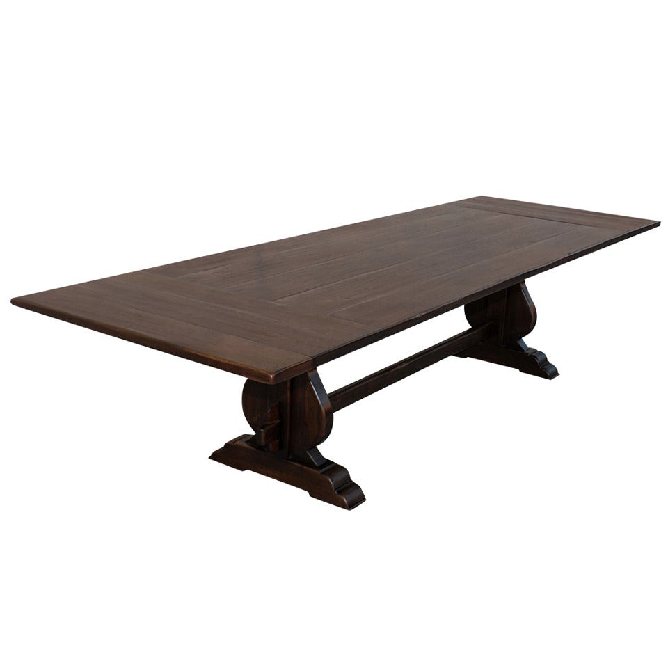 Expandable Dining Table in Vintage Walnut, Built to Order by Petersen Antiques For Sale