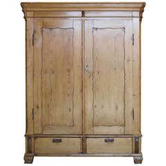 Used 19th Century Baltic Armoire with Two Drawers