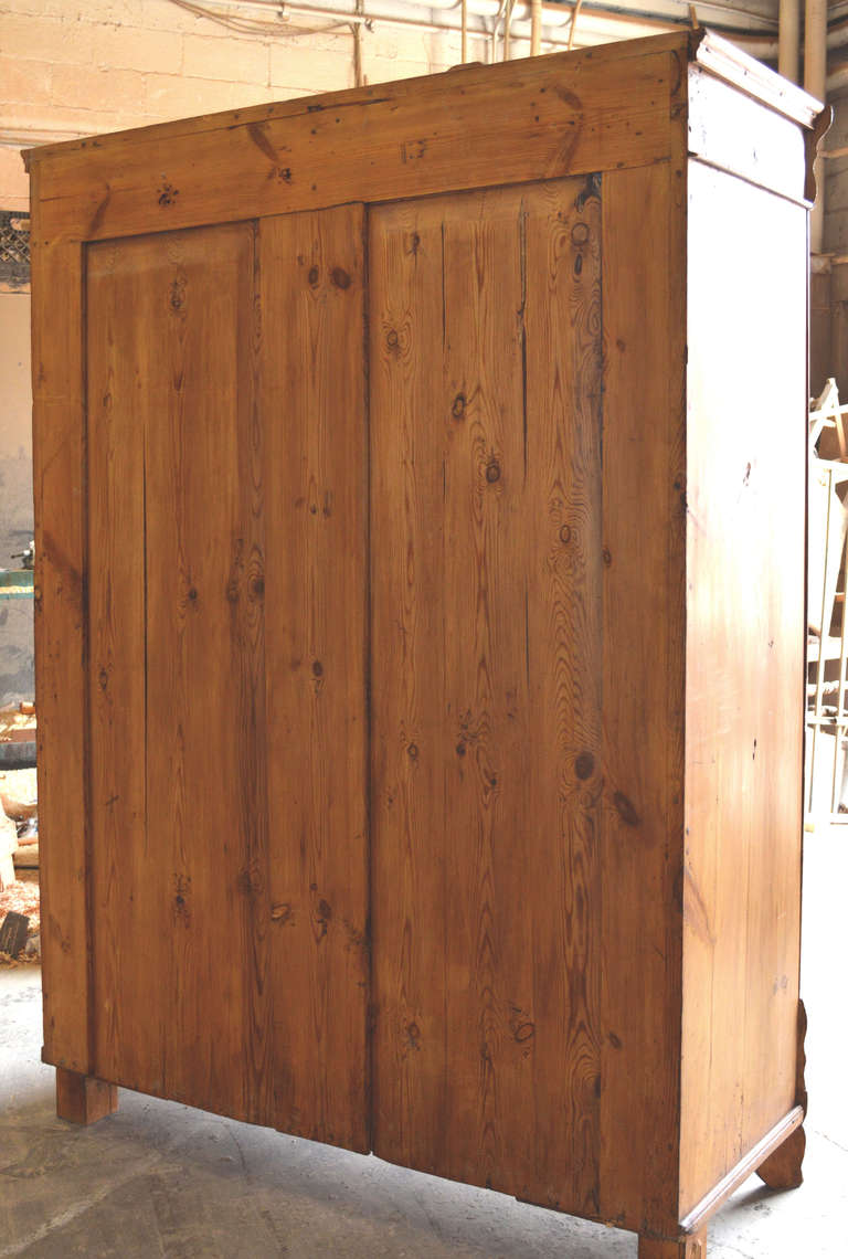 19th Century Wide and Shallow Antique, Baltic Armoire