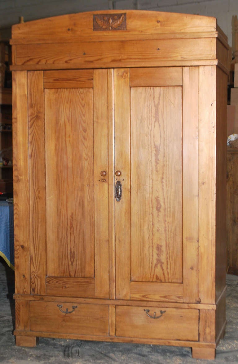 Art Nouveau Armoire with Two Drawers For Sale at 1stDibs