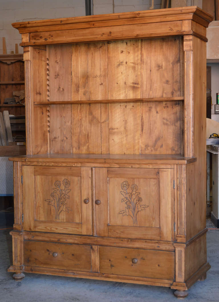 Hutch with adjustable shelf (we could add more) and two spacious drawers.