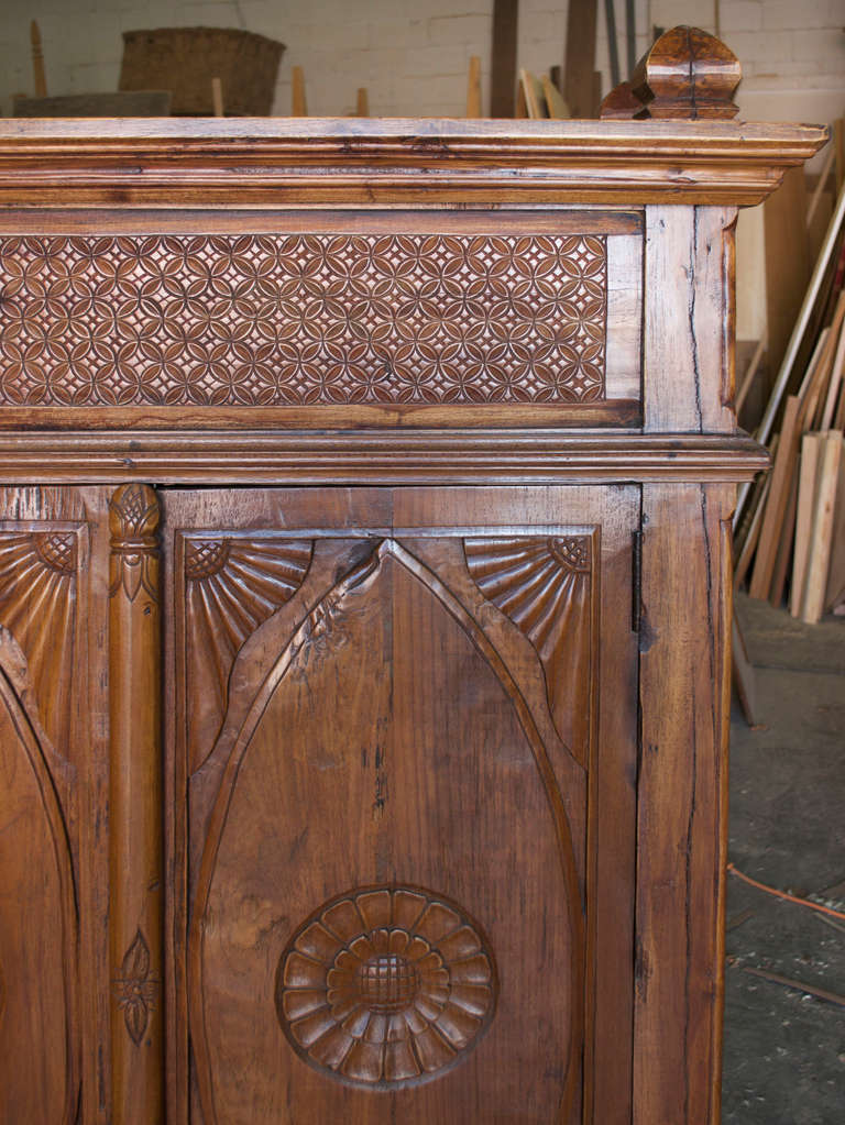 Indian 19th Century Sunburst Cupboard