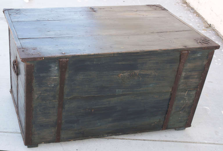 Painted Hope Chest with Original Paint, circa 1824 3
