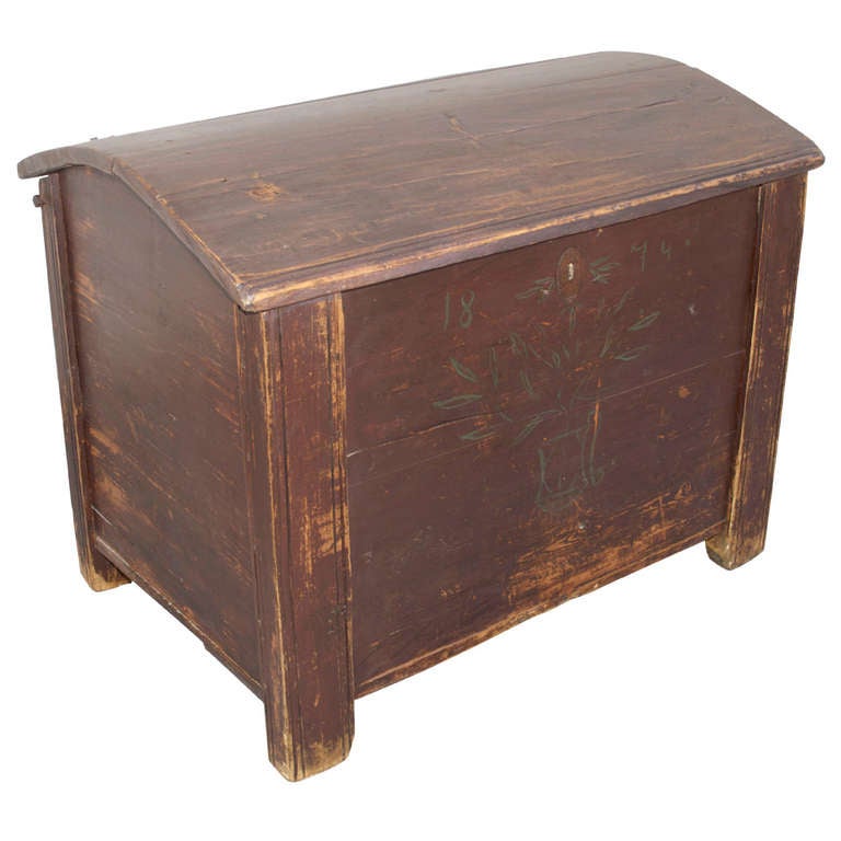 Teak and Iron Damchiya Dowry Chest, ca. 1870 For Sale at 1stdibs