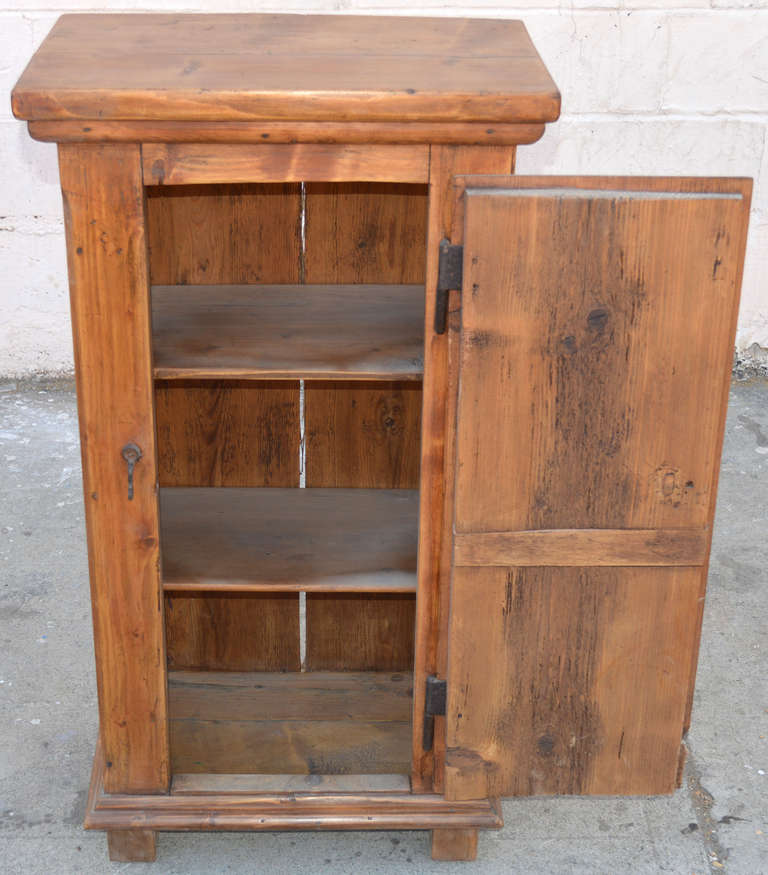 Small Skinny Cupboard, 19th Century Primitive In Distressed Condition In Los Angeles, CA
