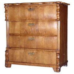 Tall Art Nouveau Commode or Chest of Drawers