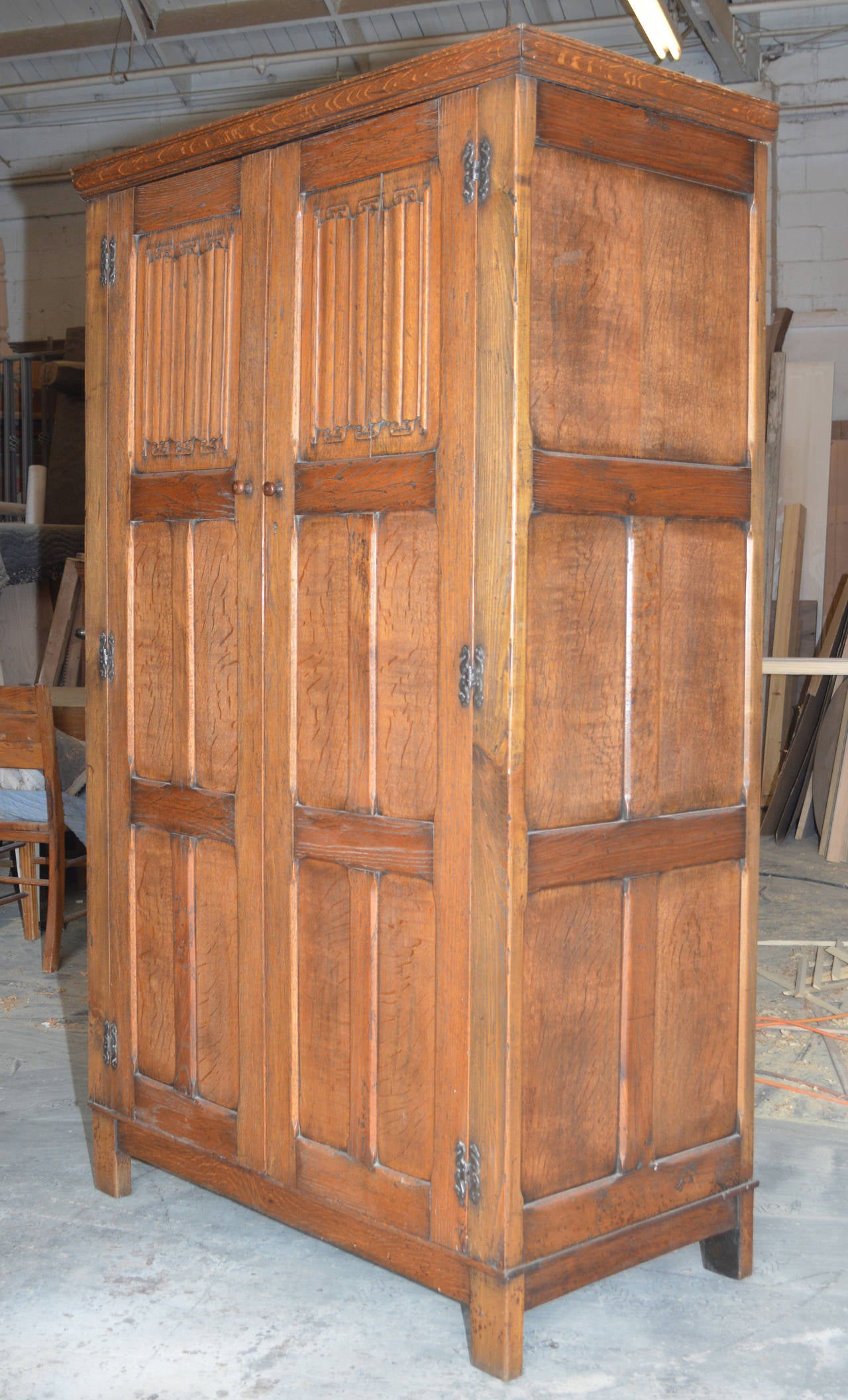 American Arts and Crafts Armoire in Oak