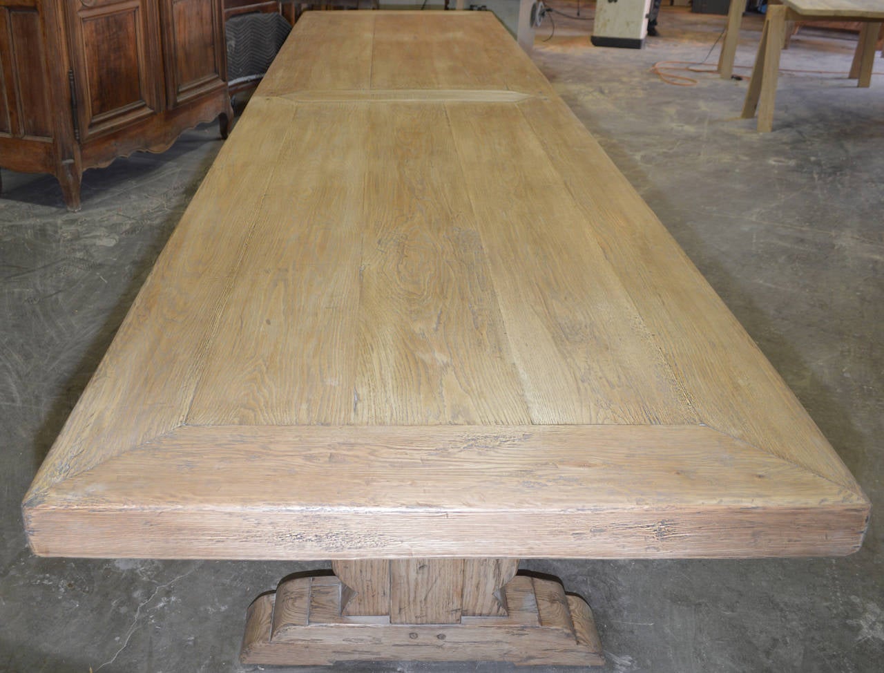 American Winery Table in Vintage Oak, Custom Made by Petersen Antiques For Sale