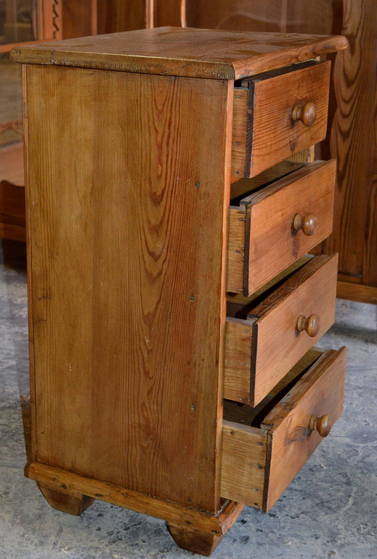 19th Century Small Antique Four-Drawer Chest