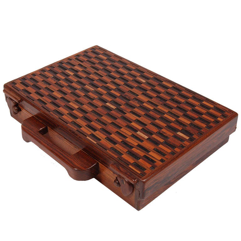 Handmade Wooden Briefcase by Don Shoemaker at 1stdibs