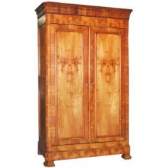 Louis Philippe Armoire in Matched Fruitwood, Collapsible!