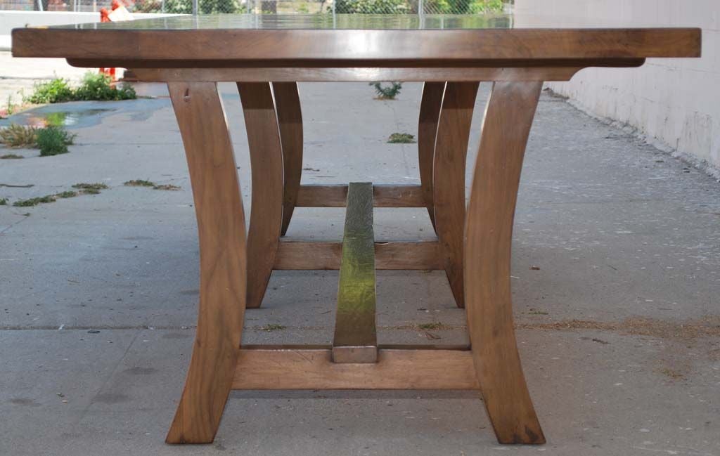 Arts and Crafts Custom Walnut Dining Table. Reclaimed Wood