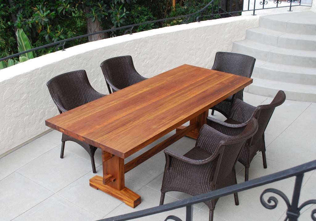 Indoor or Outdoor Dining Table in Solid Teak, Can Be 