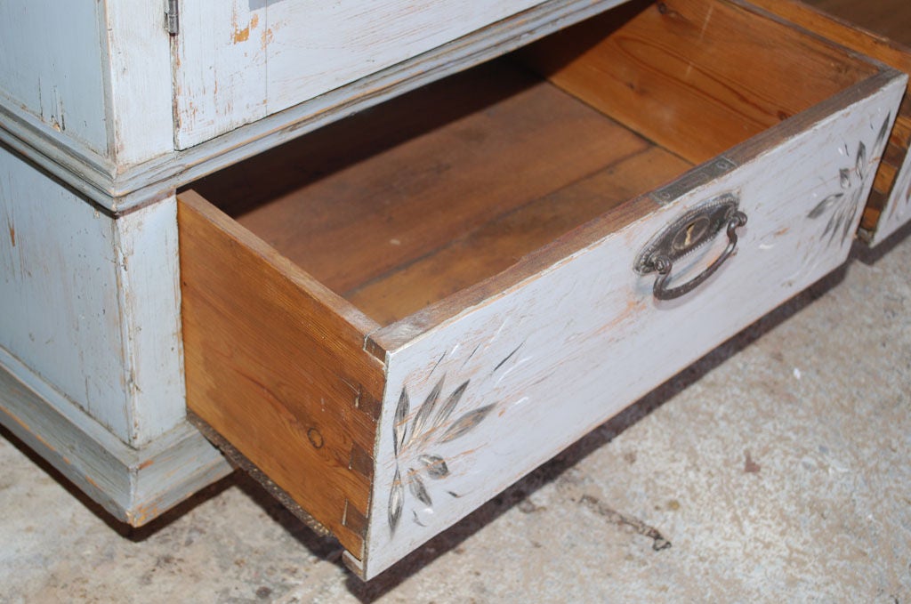 Baltic Buffet or Hutch Painted Gustavian Gray 2