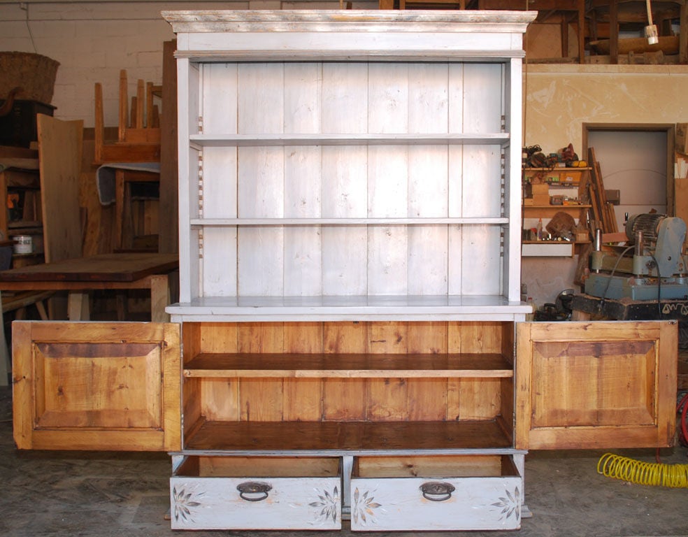 Baltic Buffet or Hutch Painted Gustavian Gray 3