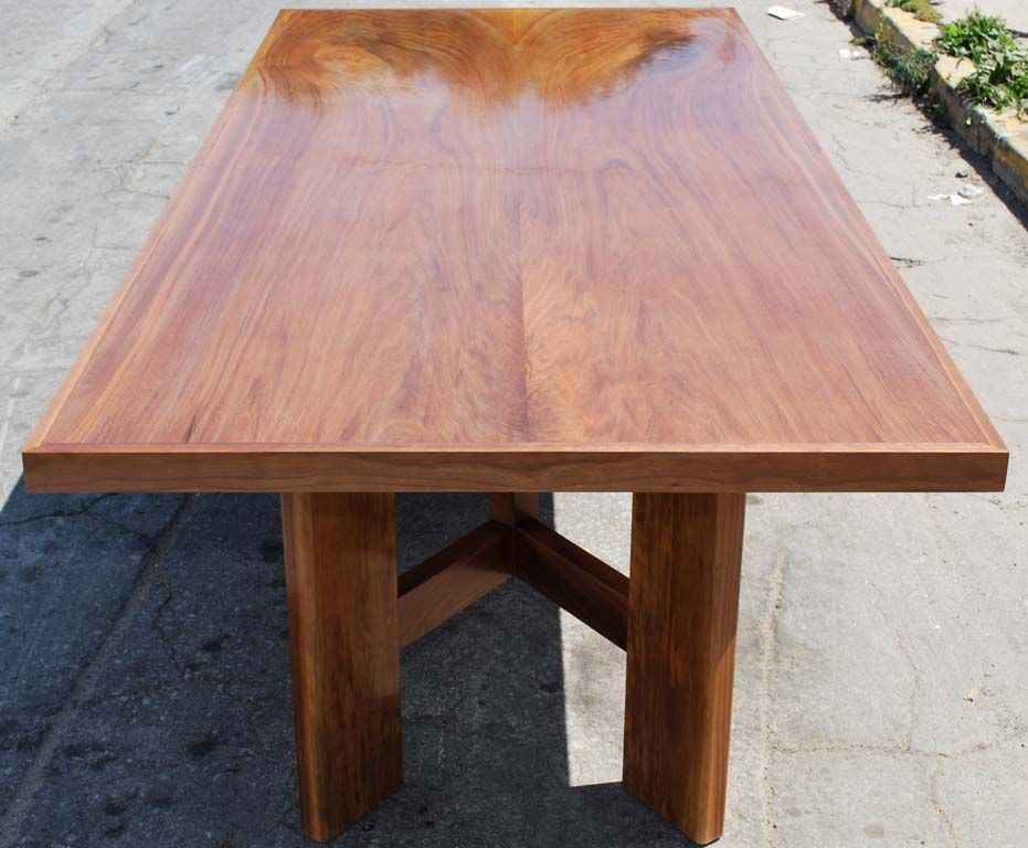 American Black Walnut Dining Table, Custom Made by Petersen Antiques For Sale