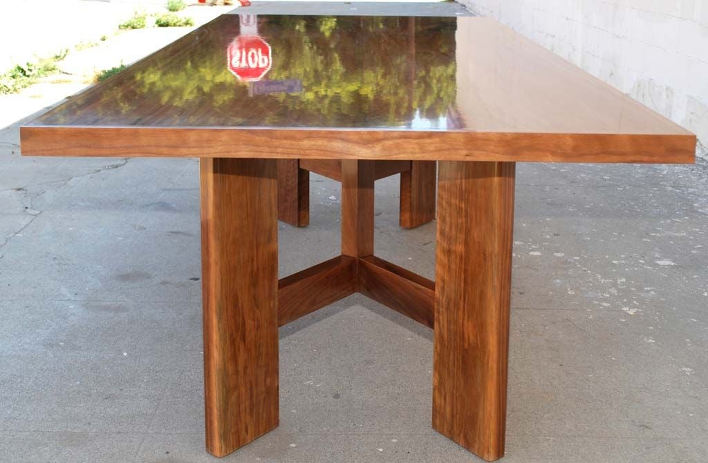 Black Walnut Dining Table, Custom Made by Petersen Antiques In New Condition For Sale In Los Angeles, CA