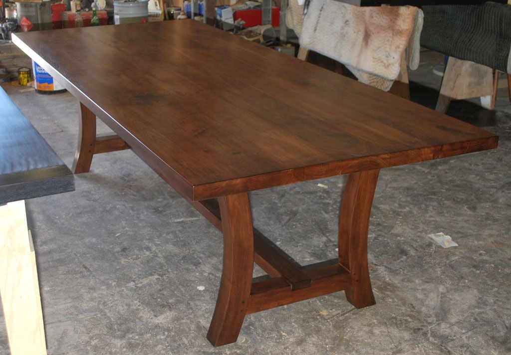 This custom dining table is seen here in 102