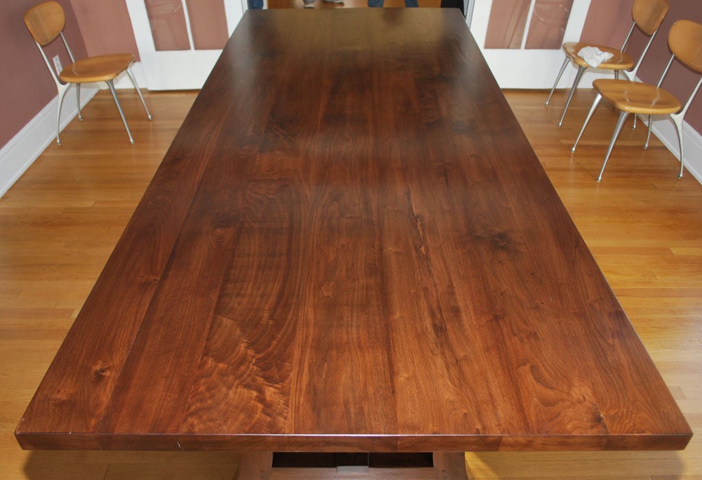 Walnut Dining Table, Built to Order by Petersen Antiques  In New Condition For Sale In Los Angeles, CA