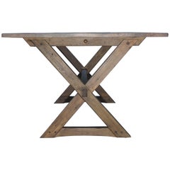 Trestle Table in Vintage Pine, Custom Made by Petersen Antiques