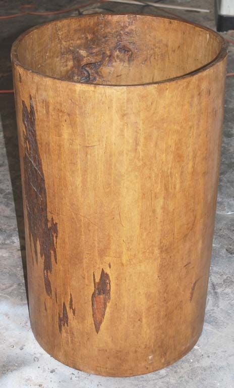 made from a hollowed out tree trunk.