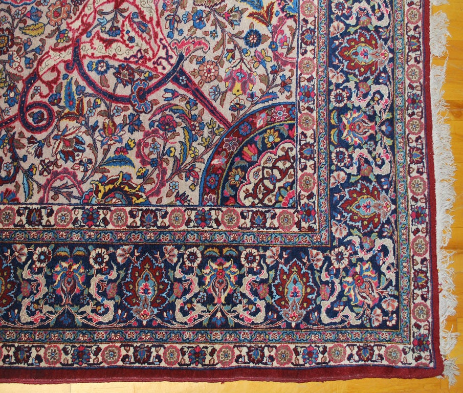 Persian Antique Kerman Lavar Carpet