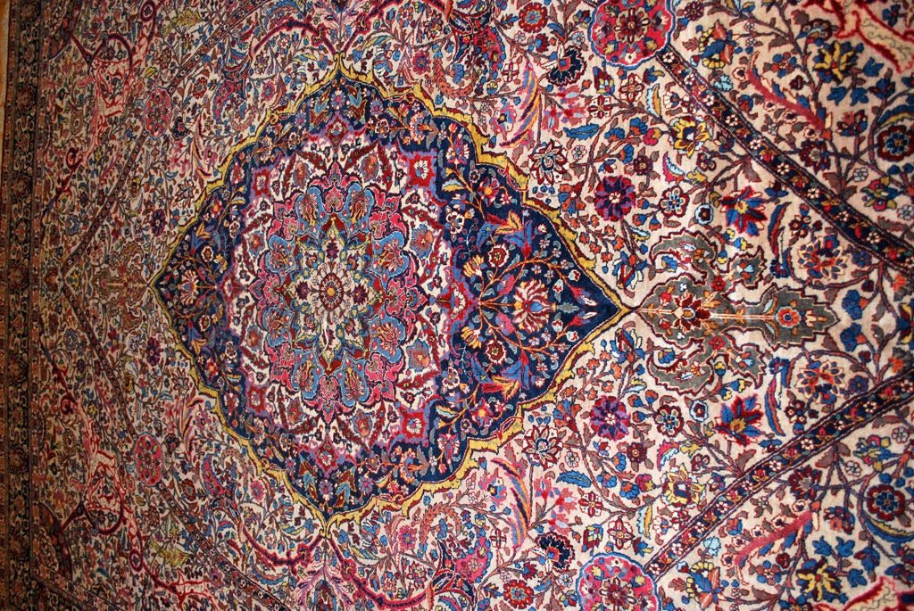 20th Century Antique Kerman Lavar Carpet