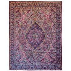 Antique Kerman Lavar Carpet