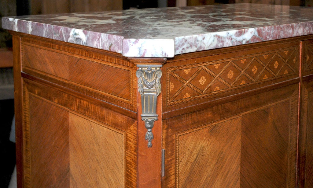 Cabinet with Inlaid Wood and  Diamond Matched Panels 1