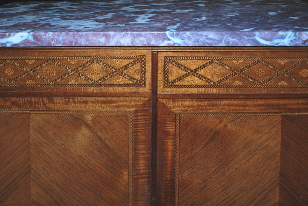 Cabinet with Inlaid Wood and  Diamond Matched Panels 2