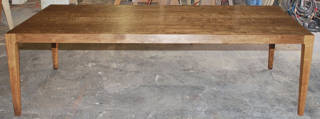 Table Parsons en noyer massif ave raccord double, fabriquée sur commande par Petersen Antiques en vente 1