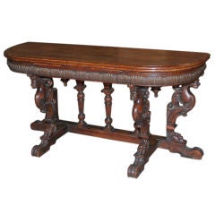 Renaissance Style Console / Folding Table from B Altman New York