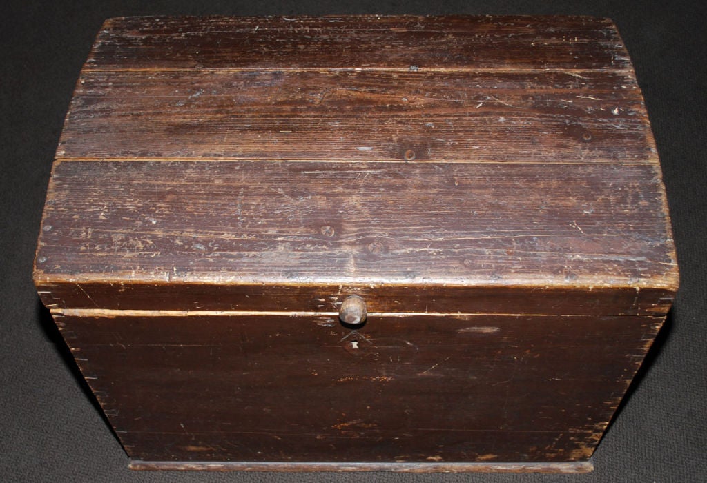 Wood Dome Top Chest, Blanket Box For Sale