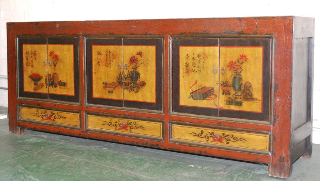 Elm Antique Chinese Sideboard