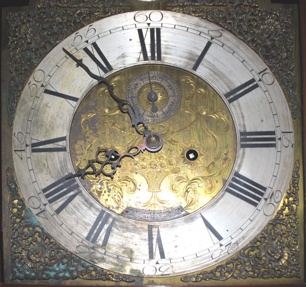 Scottish Georgian Mahogany Tall Case Clock